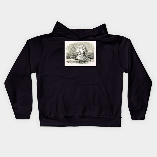 Great Sphinx of Giza & Pyramid Egypt Kids Hoodie by artfromthepast